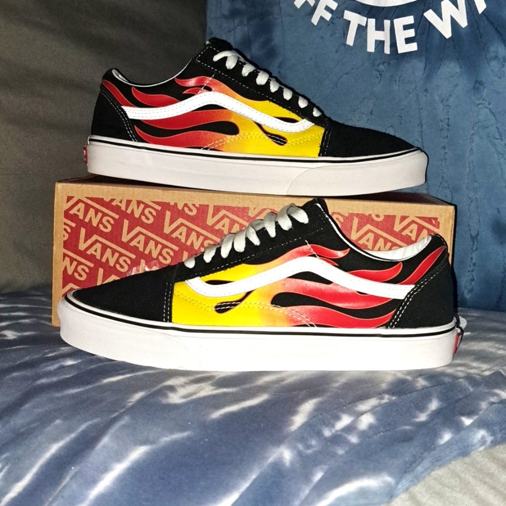 Flame Vans , men's 9.5
